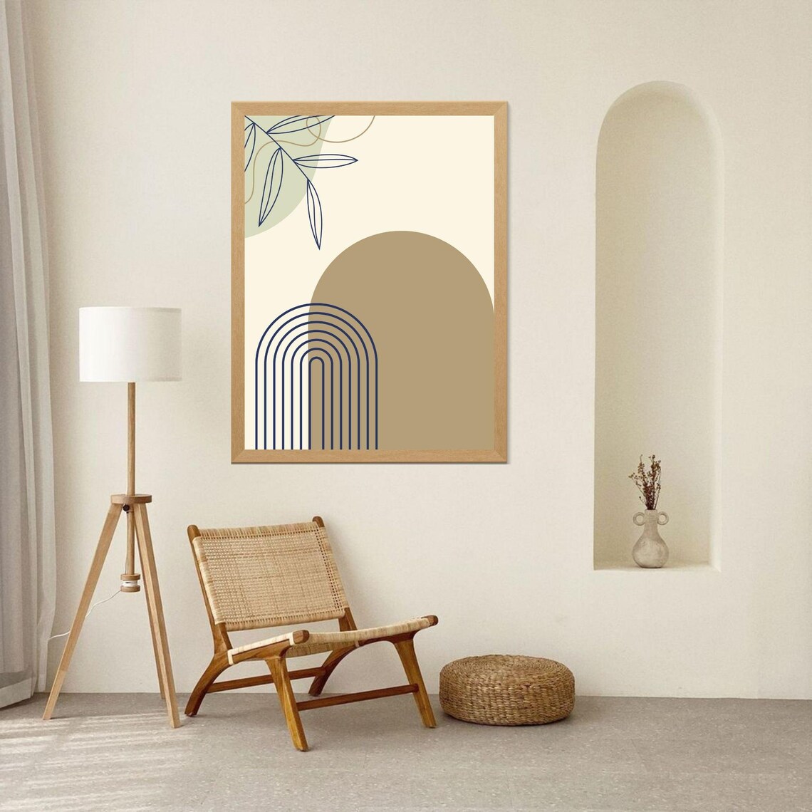 Boho Style Abstract Art, Minimalist Boho Decor - Image 5