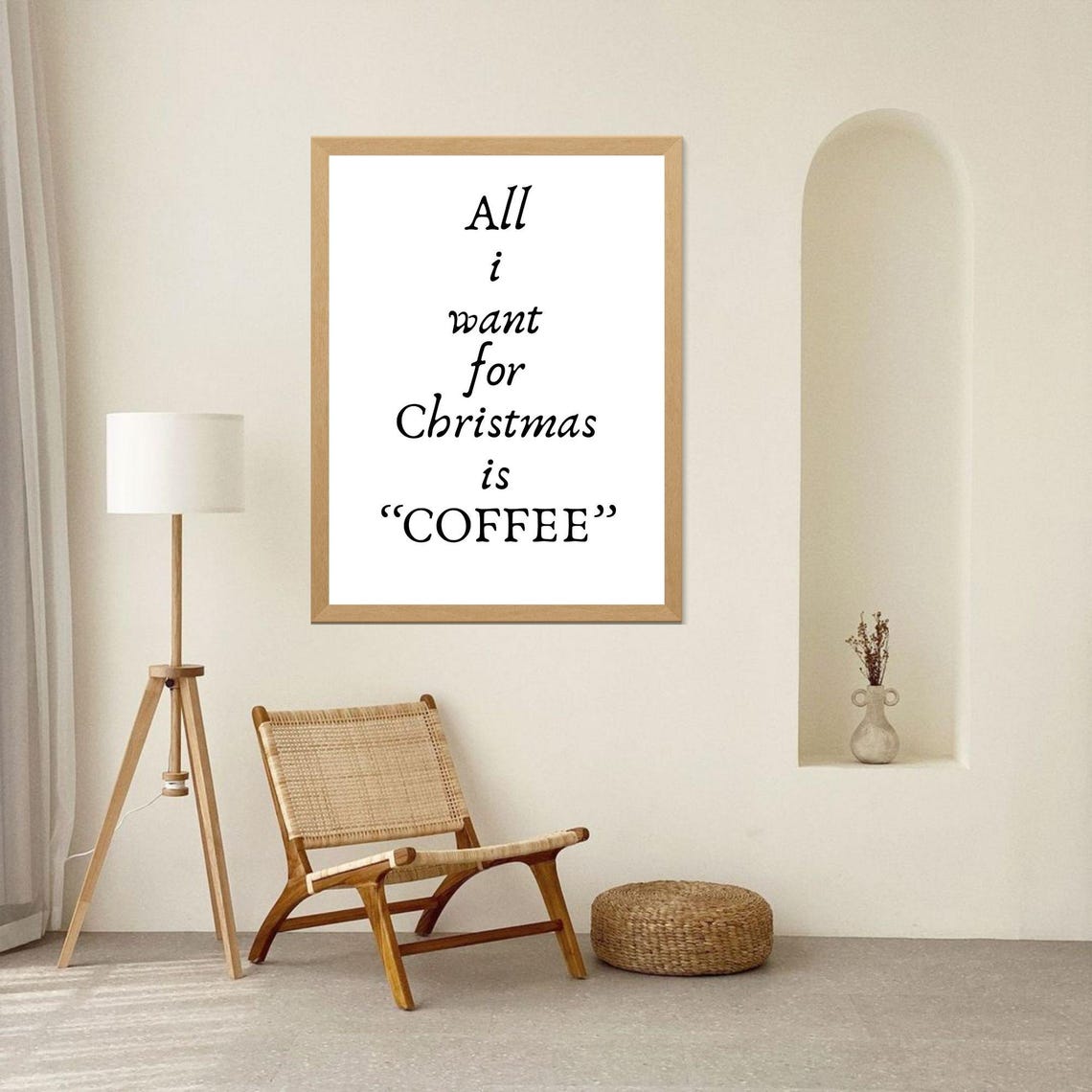 All I Want For Christmas Is Coffee Minimalist Kitchen Holiday Poster - Image 6