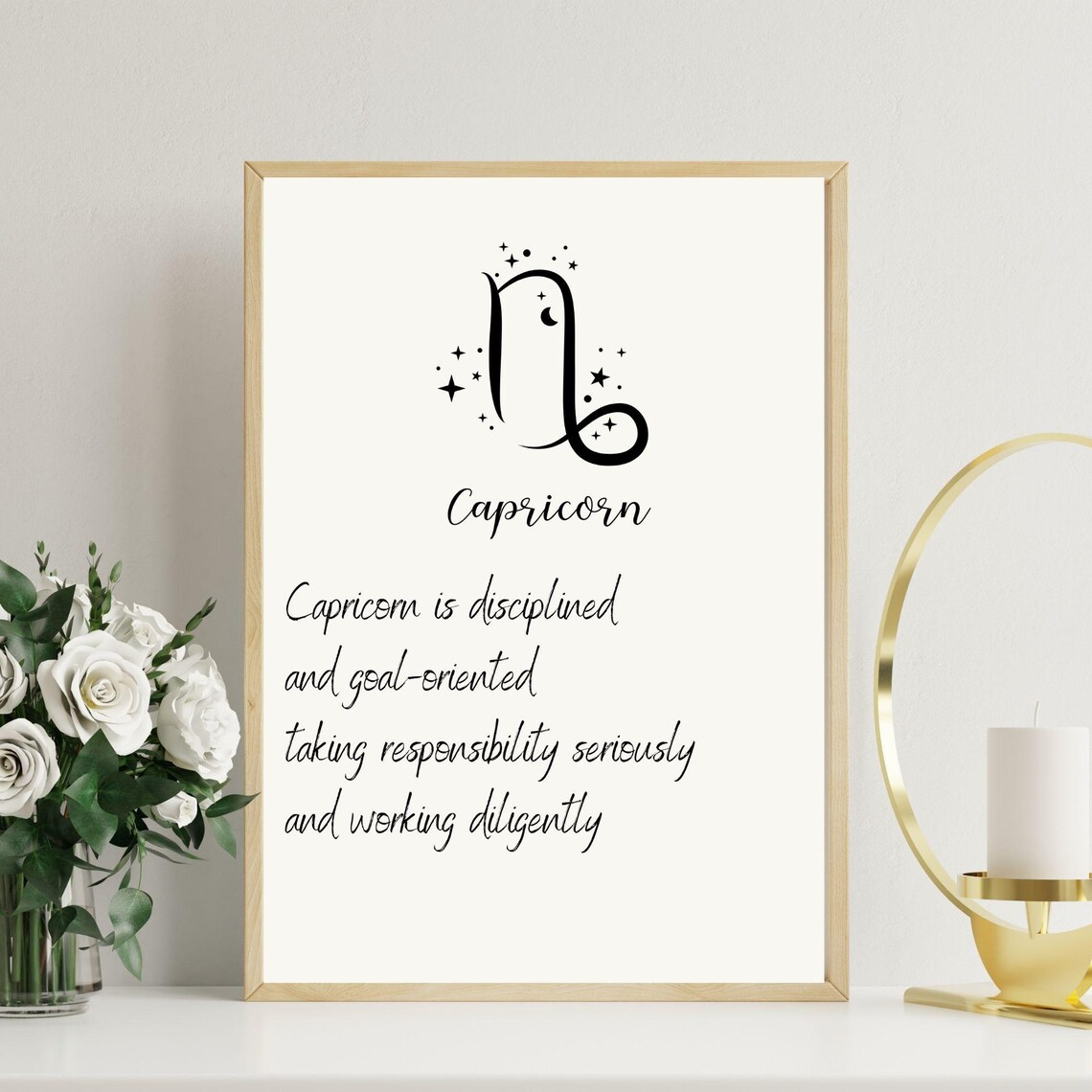 Capricorn Zodiac Sign Minimalist Art Print - Image 5