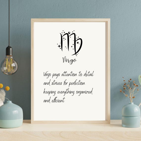 Virgo Zodiac Sign Minimalist Art Print