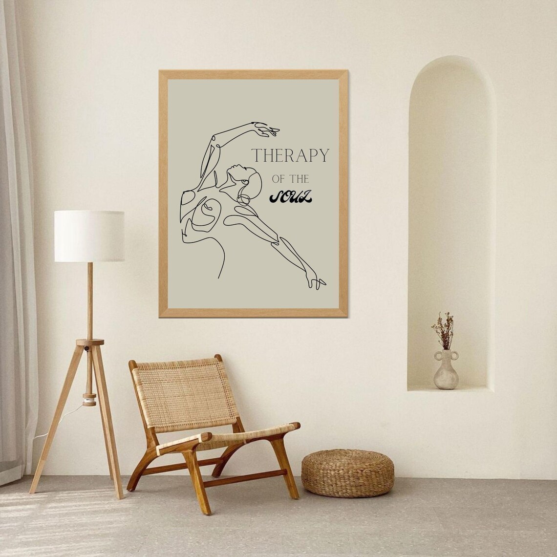 Therapy Of The Soul Minimalist Wall Art With Dancing Woman Dance Lovers Art Woman Art Feminine Wall Poster