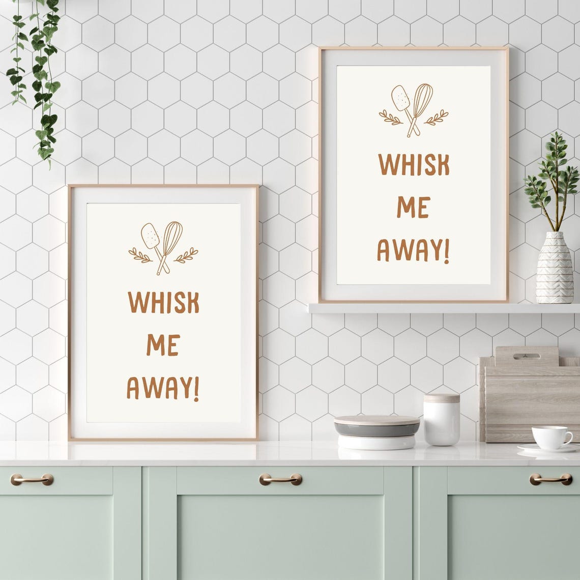 Whisk Me Away Fun Minimalist Kitchen Wall Art Aesthetic Wall Poster Art Cute Modern Wall Decor Fun Kitchen Decor - Image 7