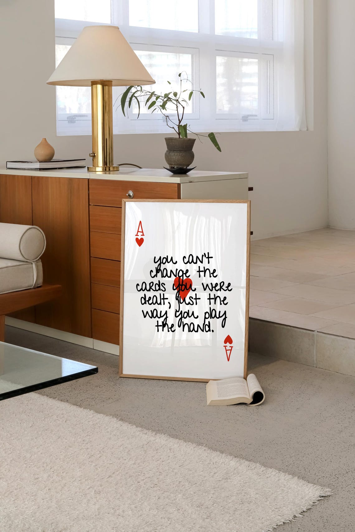 You Can't Change The Cards You Were Dealt Inspirational Quote Poster - Image 3