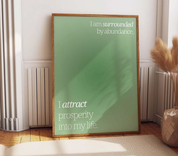 Aura Poster, Manifestation Affirmation Wall Art Print
