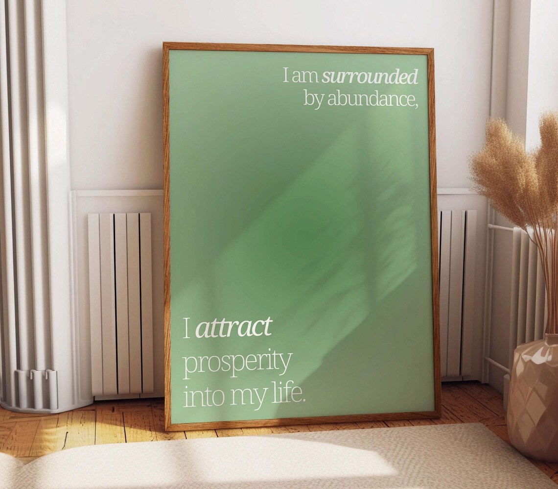 Aura Poster, Manifestation Affirmation Wall Art Print