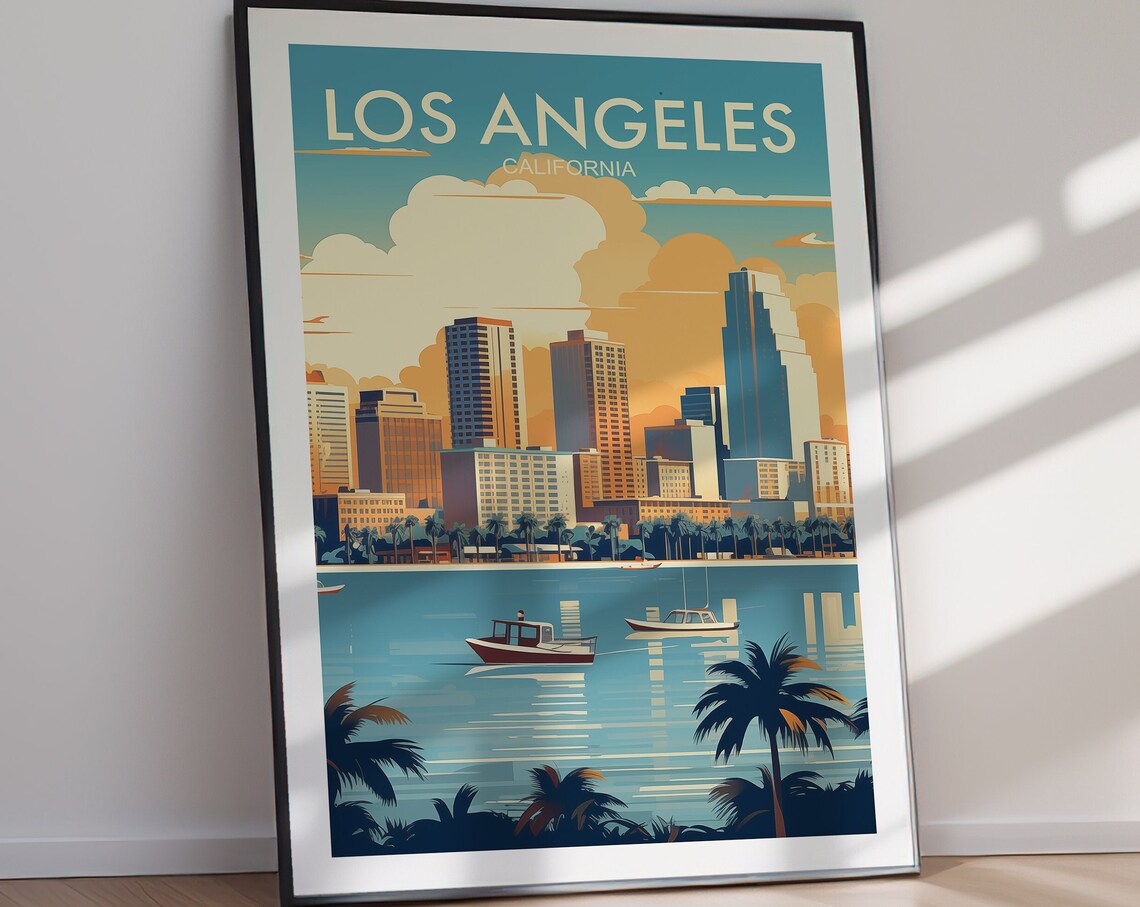 Los Angeles Travel Poster, Holiday Travel Gift - Image 2