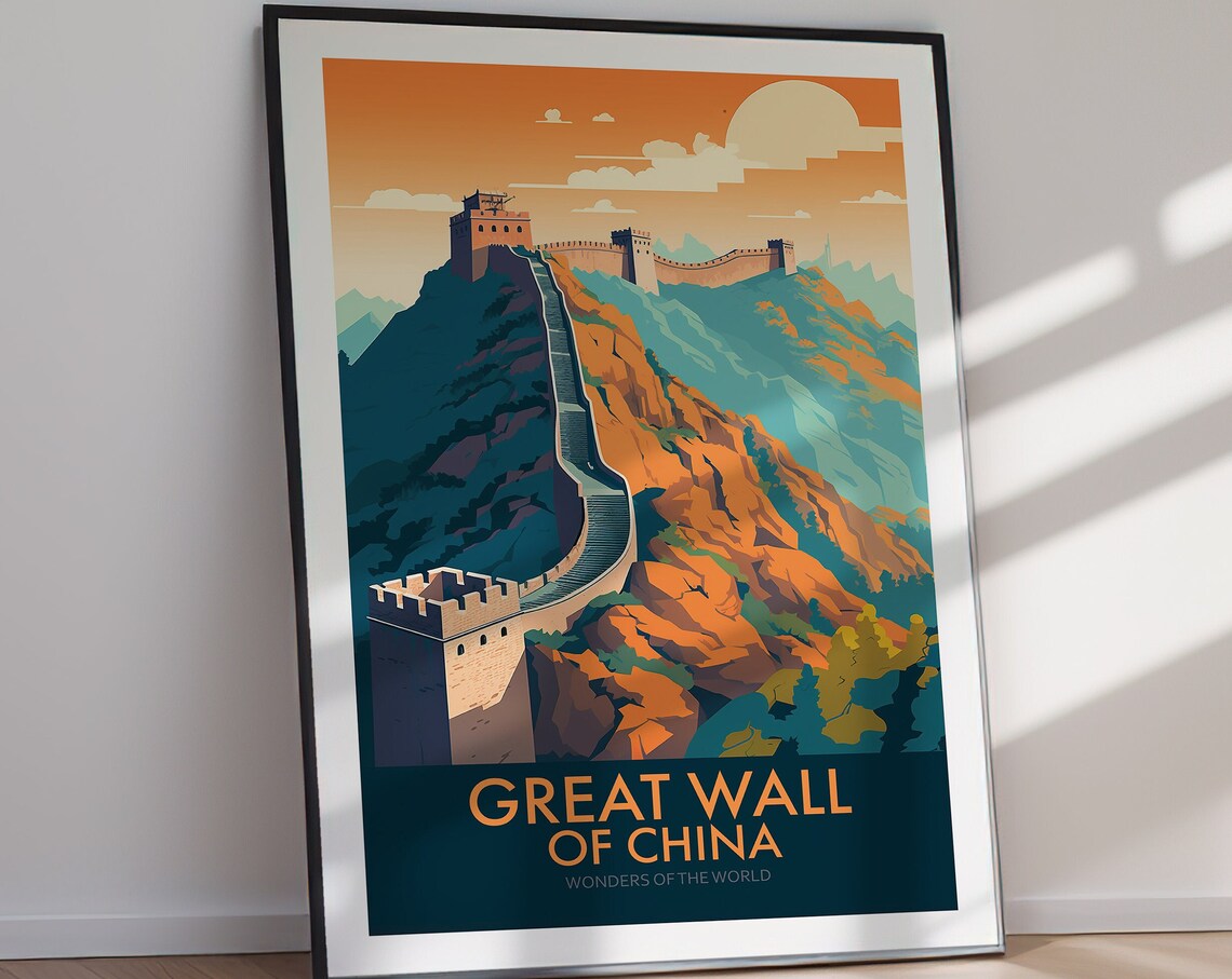 Great Wall Of China Travel Poster, Asia Travel - Image 3