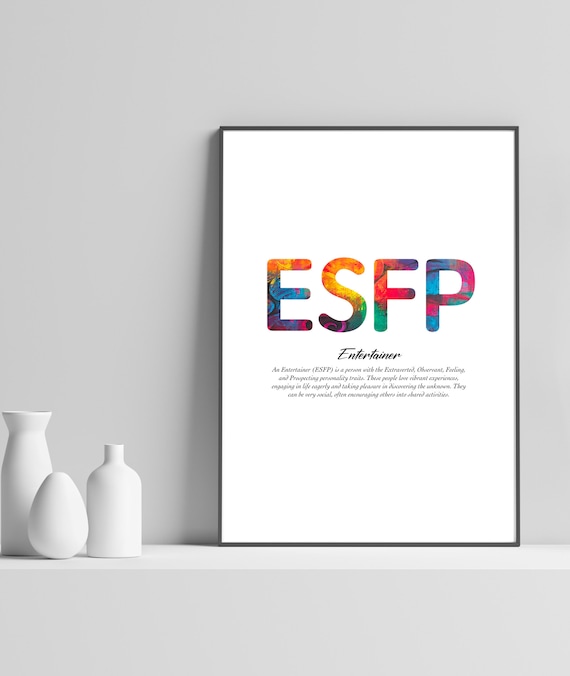 Esfp Personality Quote Wall Art 16 Types Print Minimalist Colourful Poster Inspirational Unframed Home Decor Gift