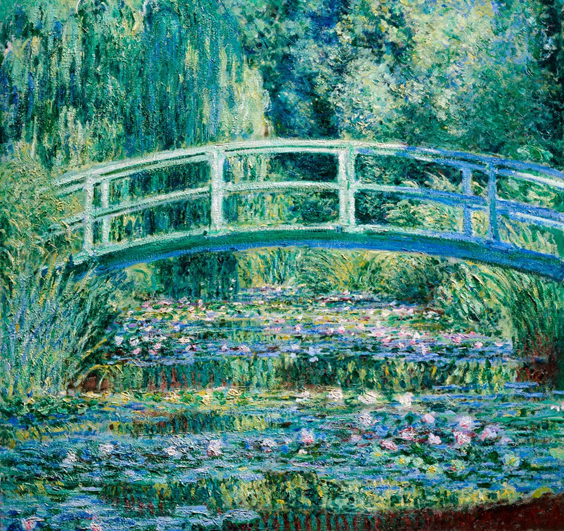 Claude Monet Water Lilies And Japanese Bridge Fine Art Glice 1899 Sku 0102