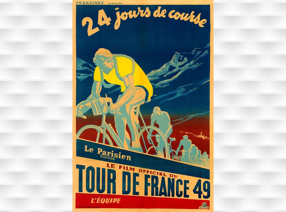 Le Film Officiel du Tour de France 49 Yellow Jersey Movie Poster