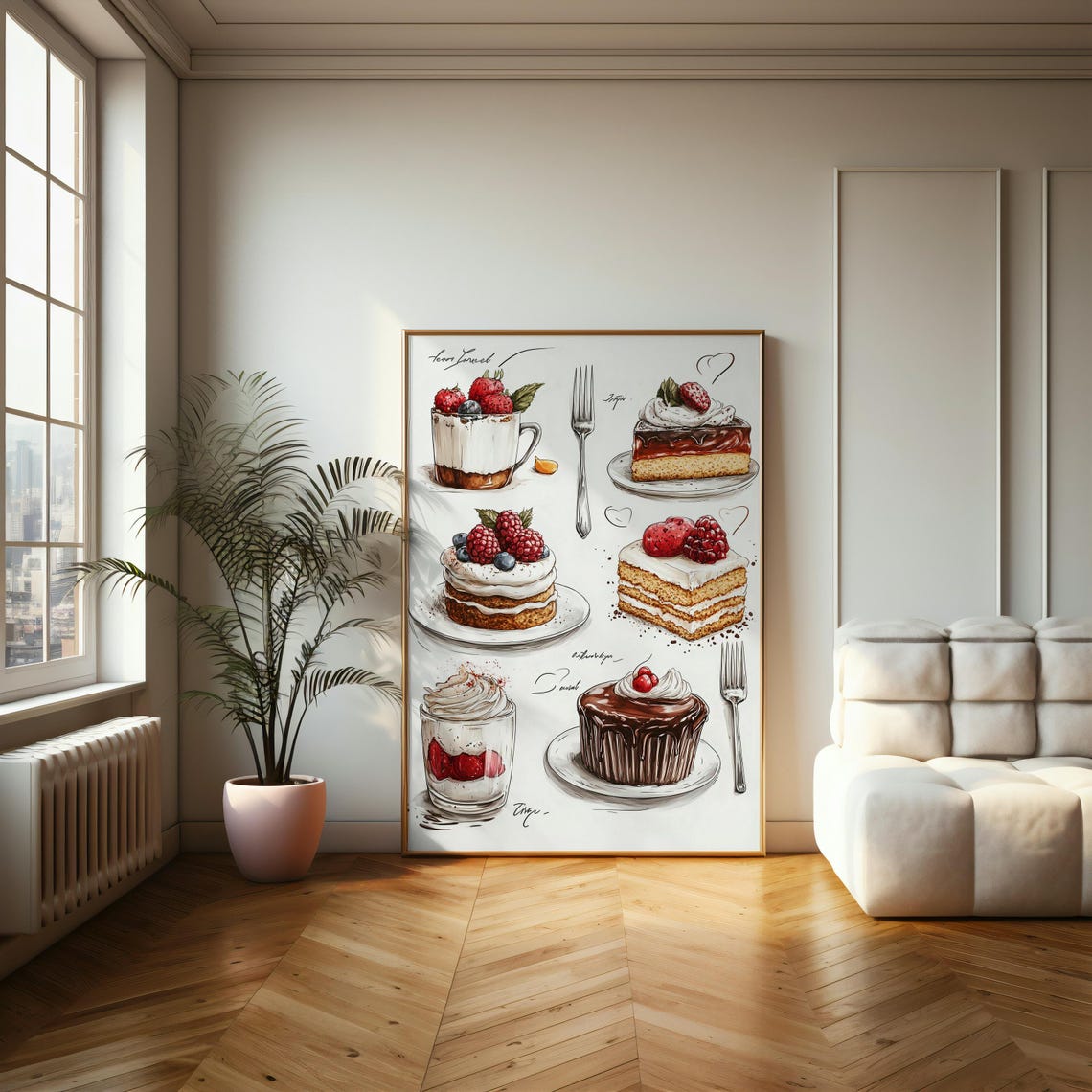 Gourmet Dessert Poster Charming Cake And Cupcake Art Perfect For Kitchen Or Bakery Decor - Image 2