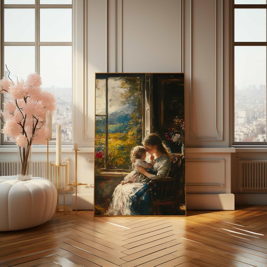 Mother and Child Romantic Impressionist Art Print - Image 4