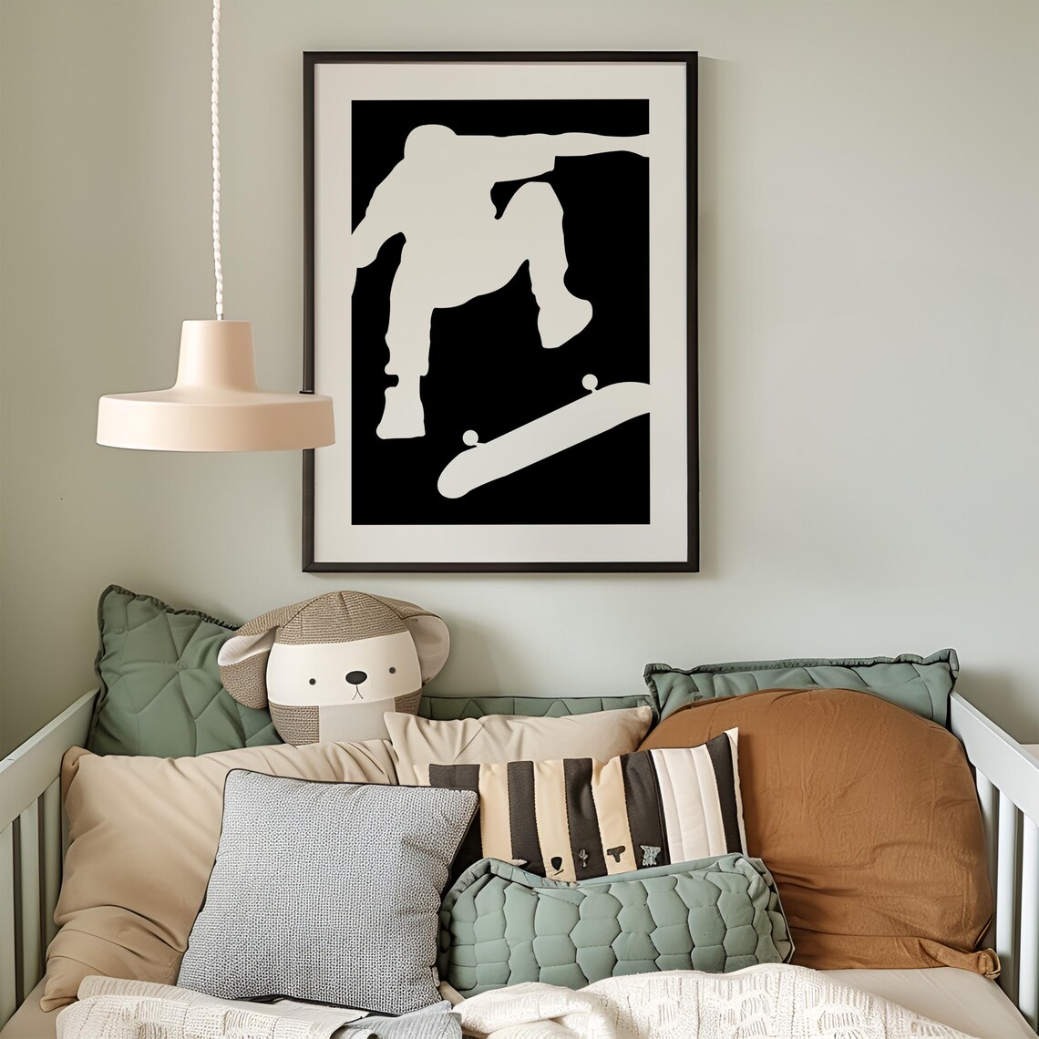 Skateboarding Wall Art, Tween Game Room Decor