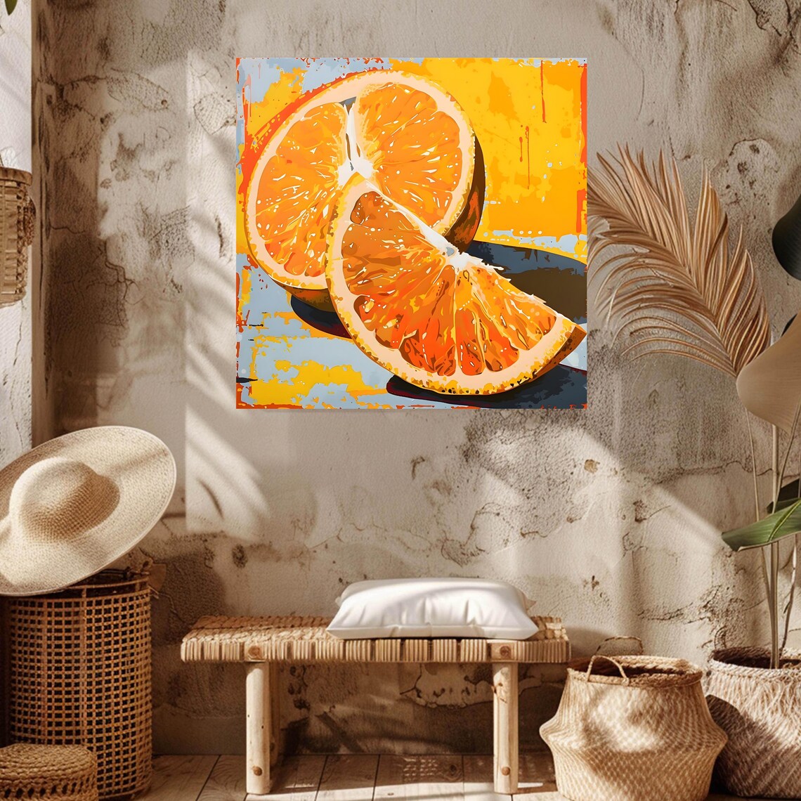 Orange Slices Pop Art, Retro Fruit Kitchen Decor - Image 5