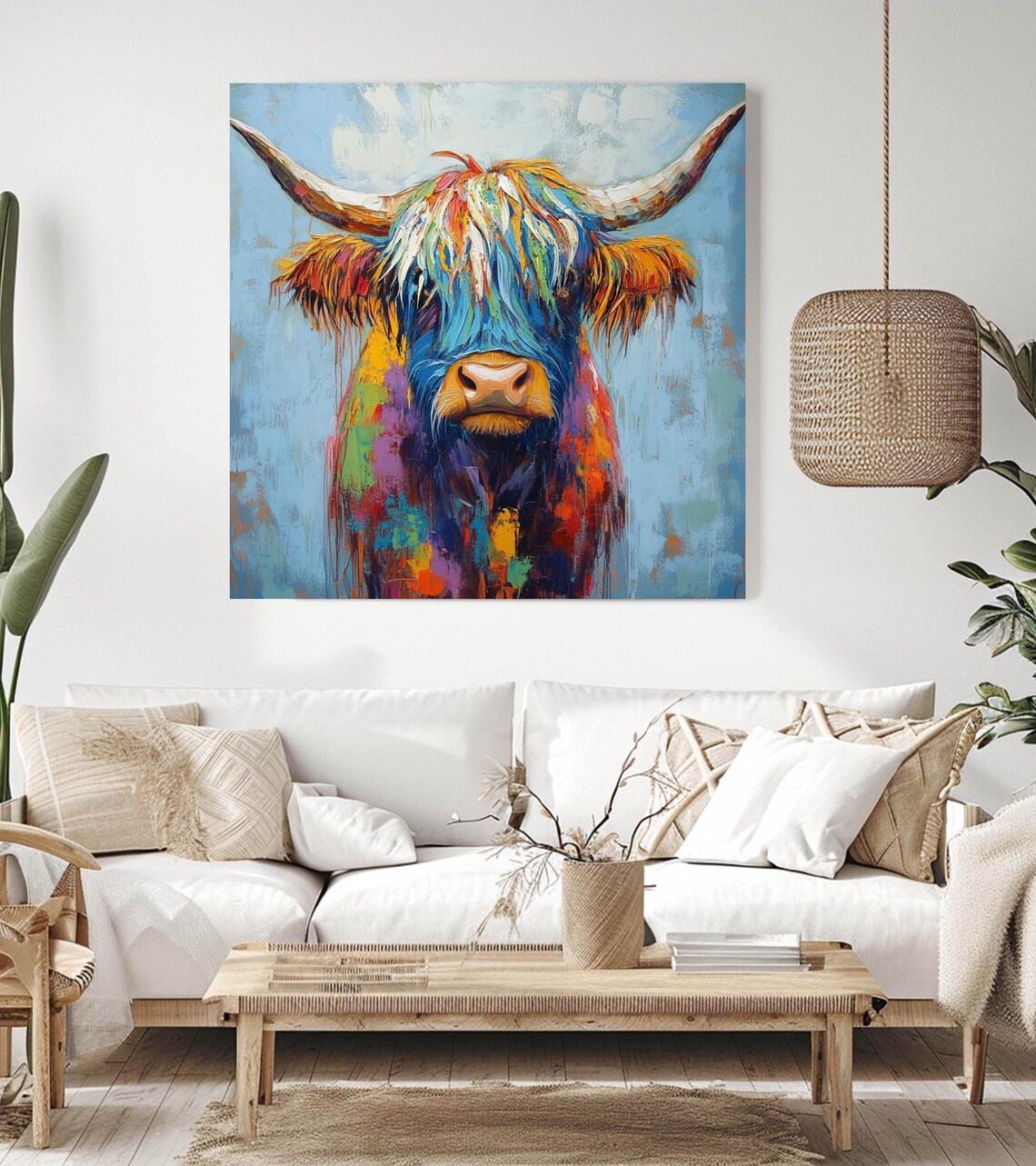 Highland Cow Art Print, Rustic Western Accent - Image 5
