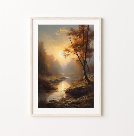 Captivating Landscape Painting, Realistic Fields And Forest