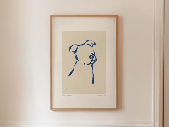 Canine Art Print Contemporary Painting Minimalist Dog Drawing Modern Animal Sketch Digital Download Wall Scandinavian Home Decor