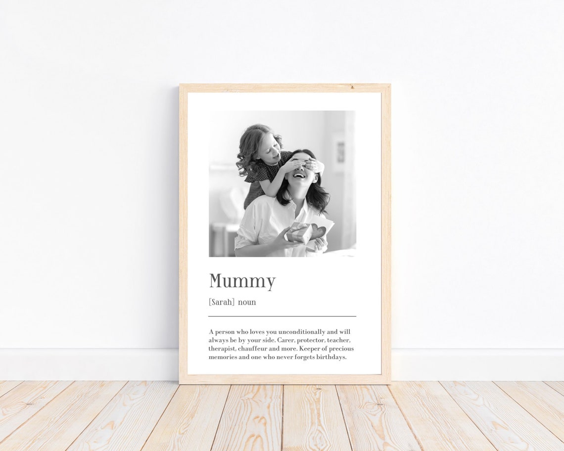 Mummy Definition Sarah Personalised Photo Mother's Day Gift Print - Image 3