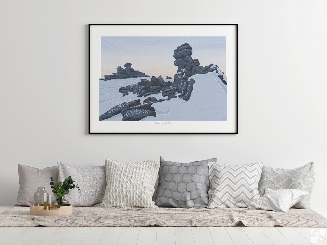 Great Staple Tor, Dartmoor Devon Travel Poster - Image 2