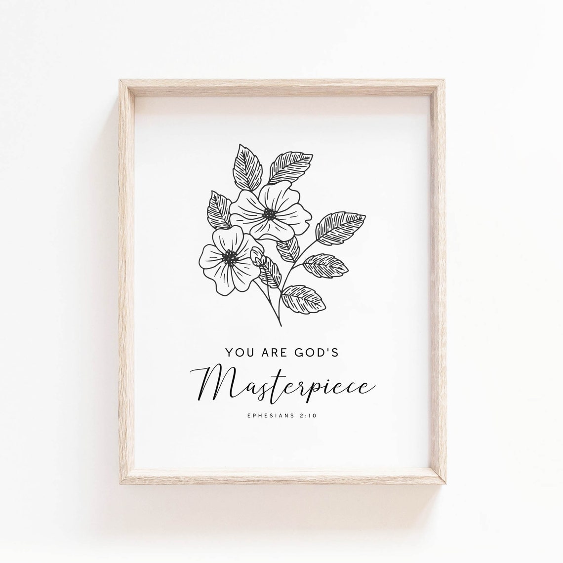 You Are God's Masterpiece Bible Verse Art Print