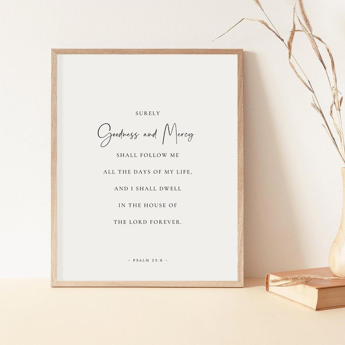 Psalm 23:6 Scripture Art Print, Christian Sign - Image 2