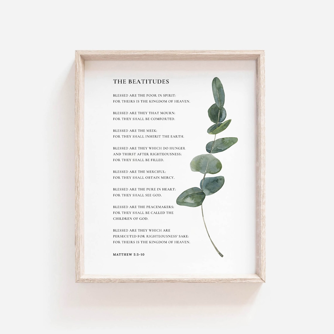 The Beatitudes Matthew 53 10 Bible Verse Art Print - Image 3