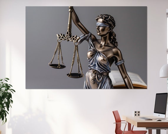 Femida Lady Justice Art Print, Law Office Decor
