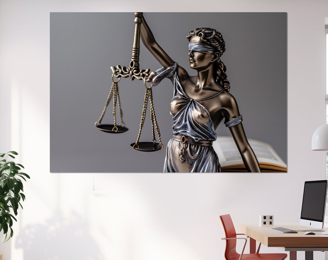 Femida Lady Justice Art Print, Law Office Decor