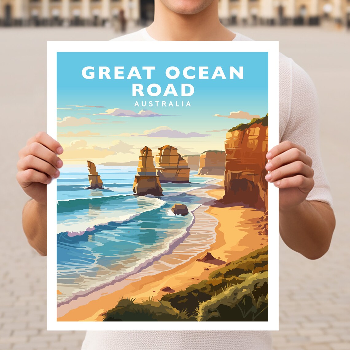 Great Ocean Road Australia Travel Poster Print