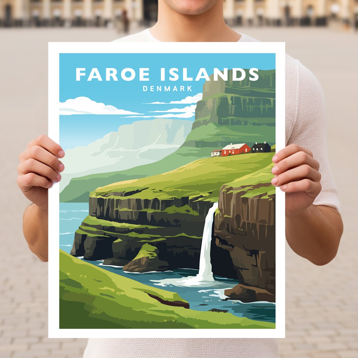 Faroe Islands Denmark Travel Poster Print