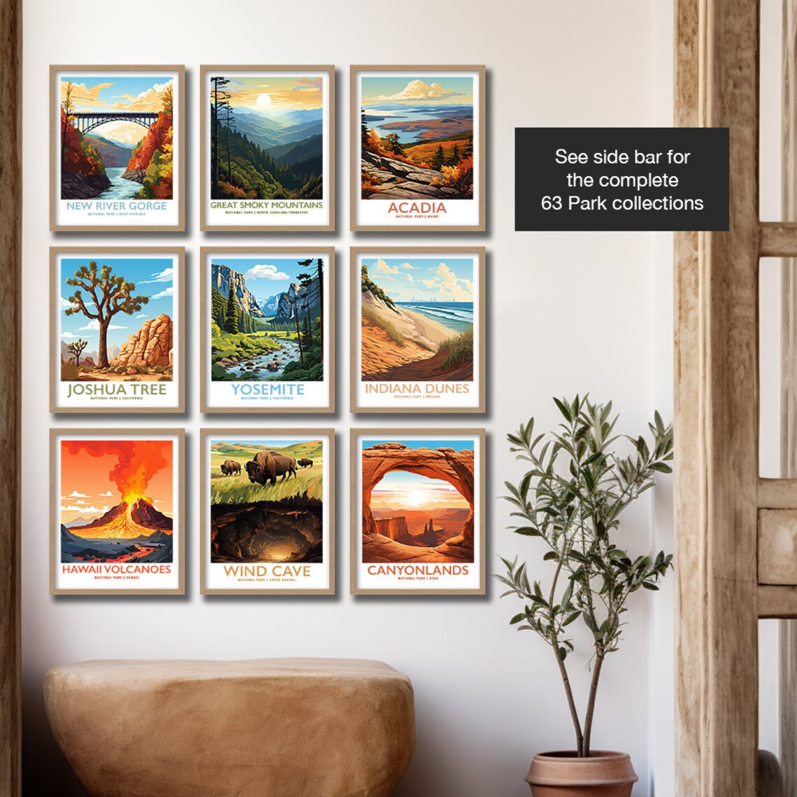Wind Cave National Park Travel Poster, South Dakota - Image 2