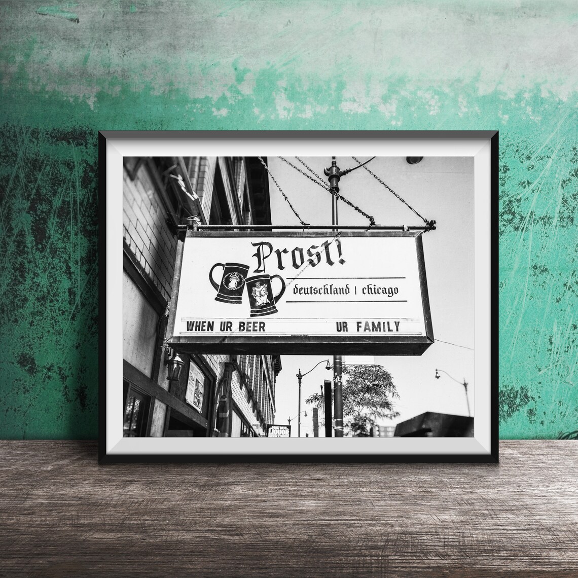 Prost! Chicago German Beer Hall Sign Vintage Bar Photography Poster - Image 2