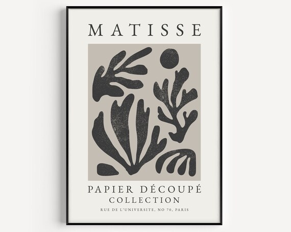 Matisse Papier Decoupe Black Botanical Cut Paper Shapes Wall Art