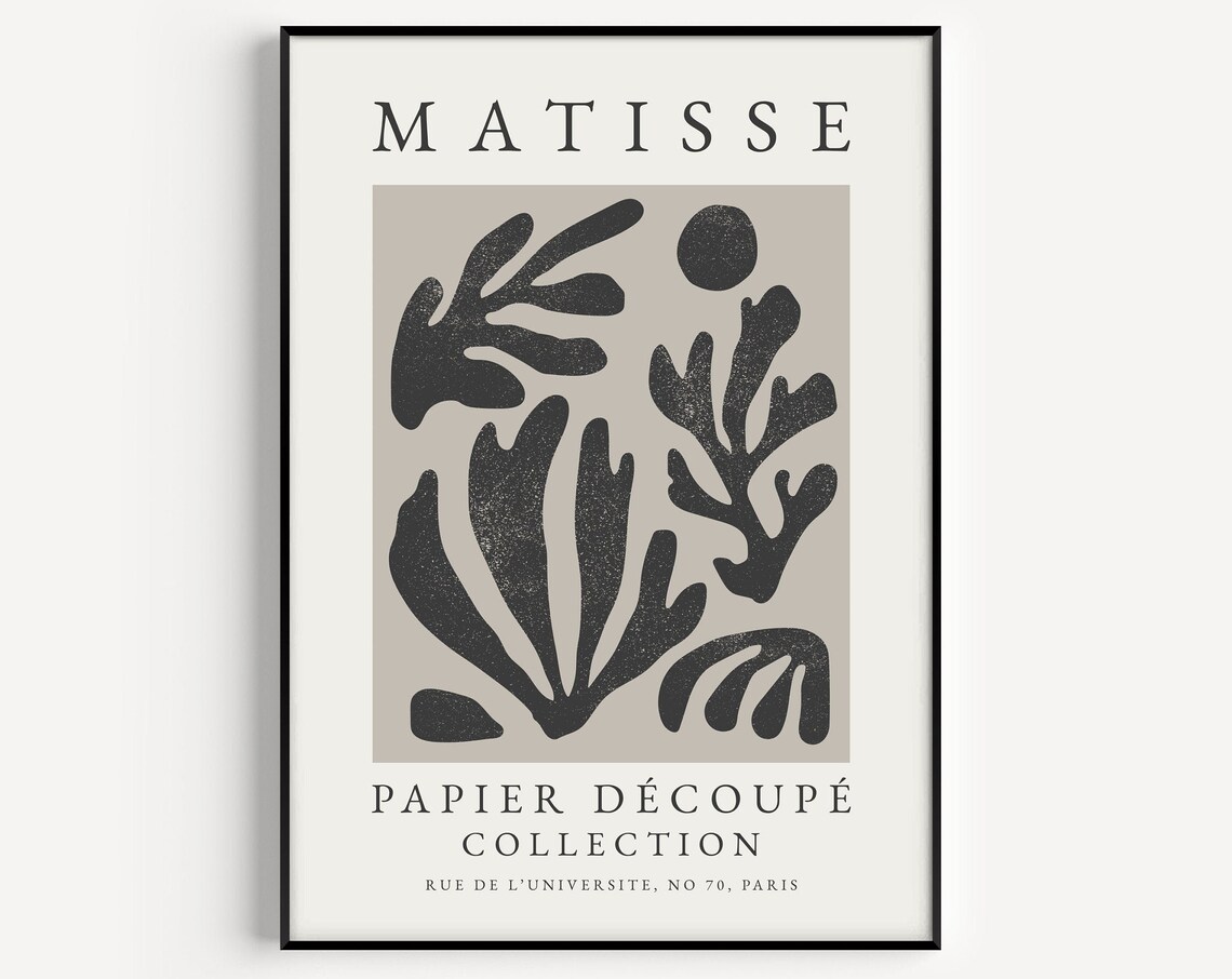 Matisse Papier Decoupe Black Botanical Cut Paper Shapes Wall Art