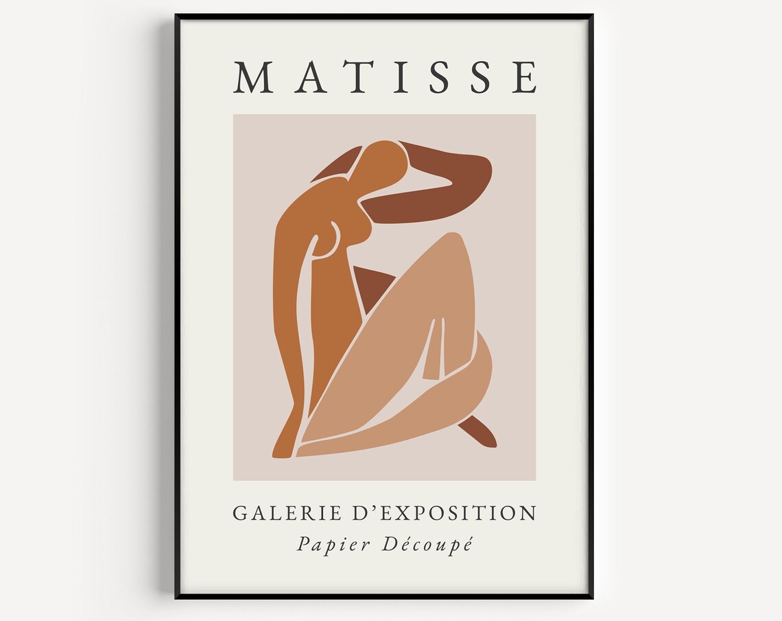 Matisse Terracotta Nude Papier Decoupe Exhibition Gallery Poster