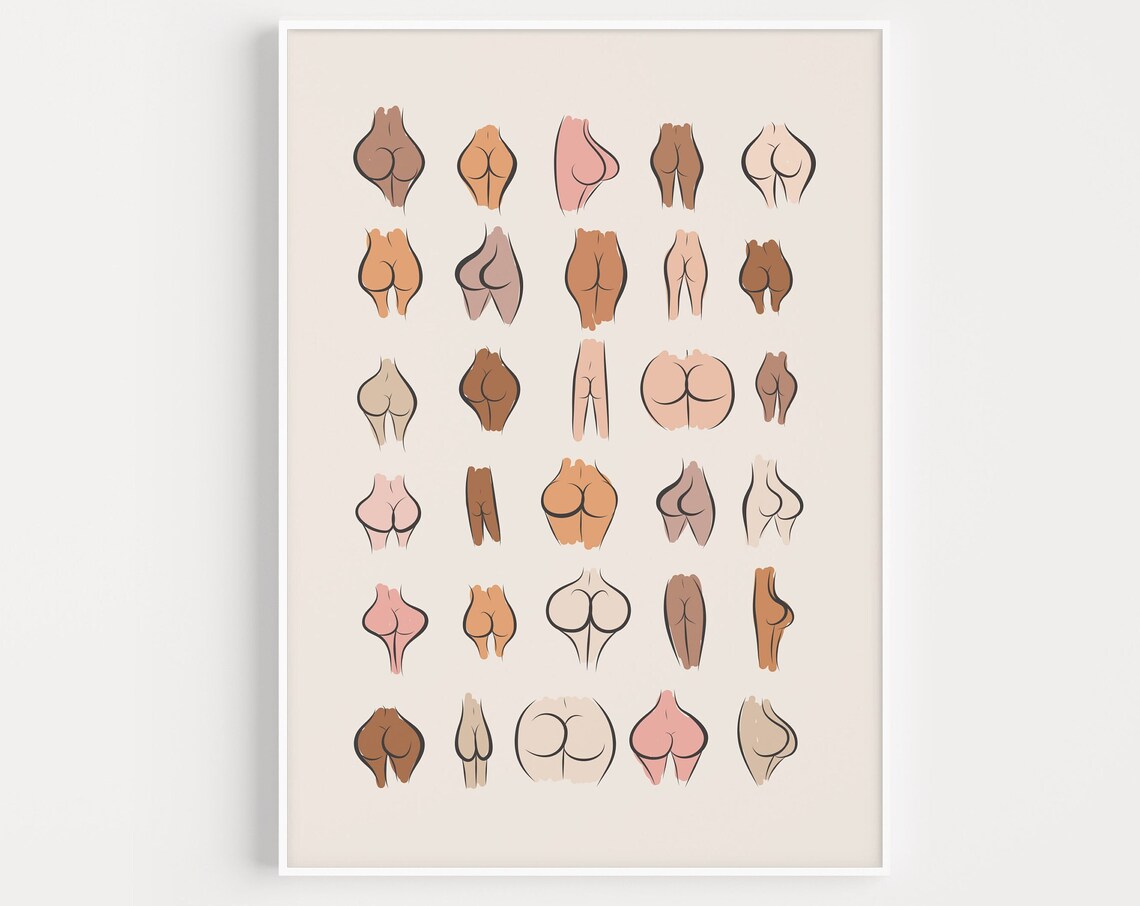 Bum Print Funny Bathroom Humor Art Print