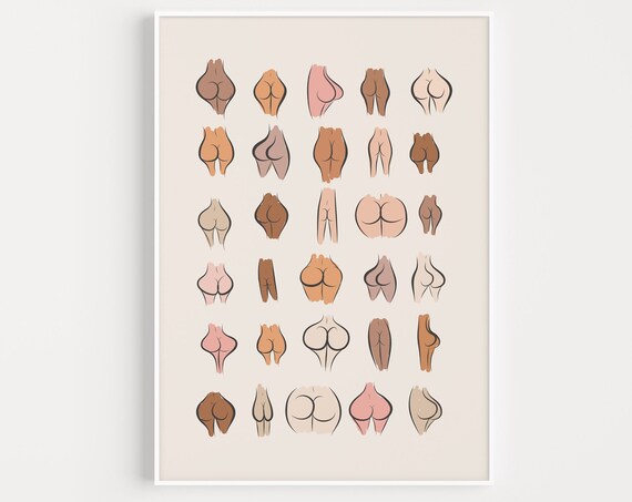 Bum Print Funny Bathroom Humor Art Print