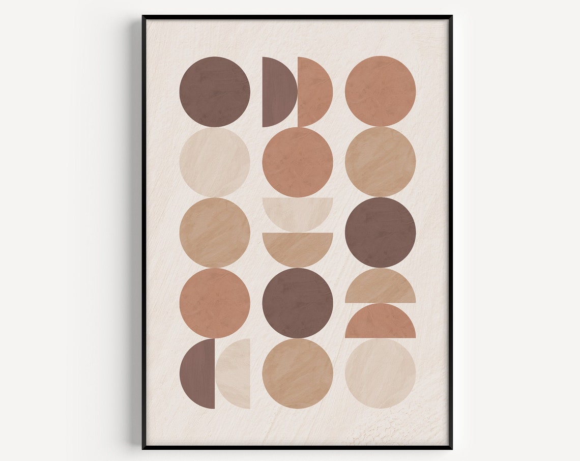 Printables Neutral Print Art Neutral Wall Art Minimalist Print Instant Circle Print Art Print Abstract