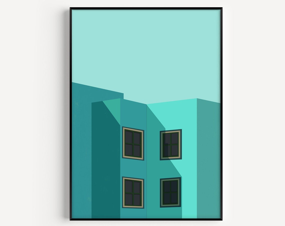 Wall Art Architecture Poster House Print Art Instant Architecture Wall Art Print Modern Print