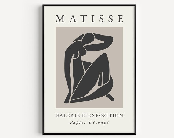 Matisse Black Seated Figure Galerie d'Exposition Cut-Out Poster