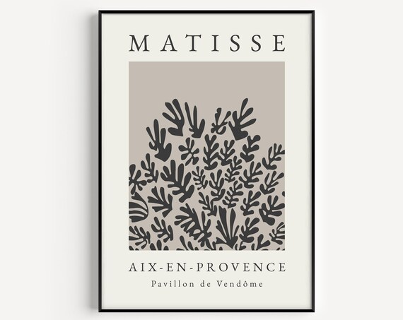 Matisse Black Cut-Out Seaweed Aix-en-Provence Vendome Poster