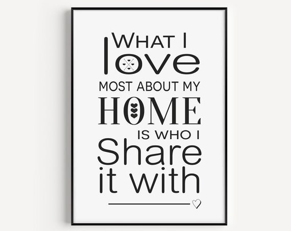 Love Quote Minimalist Wall Art Print