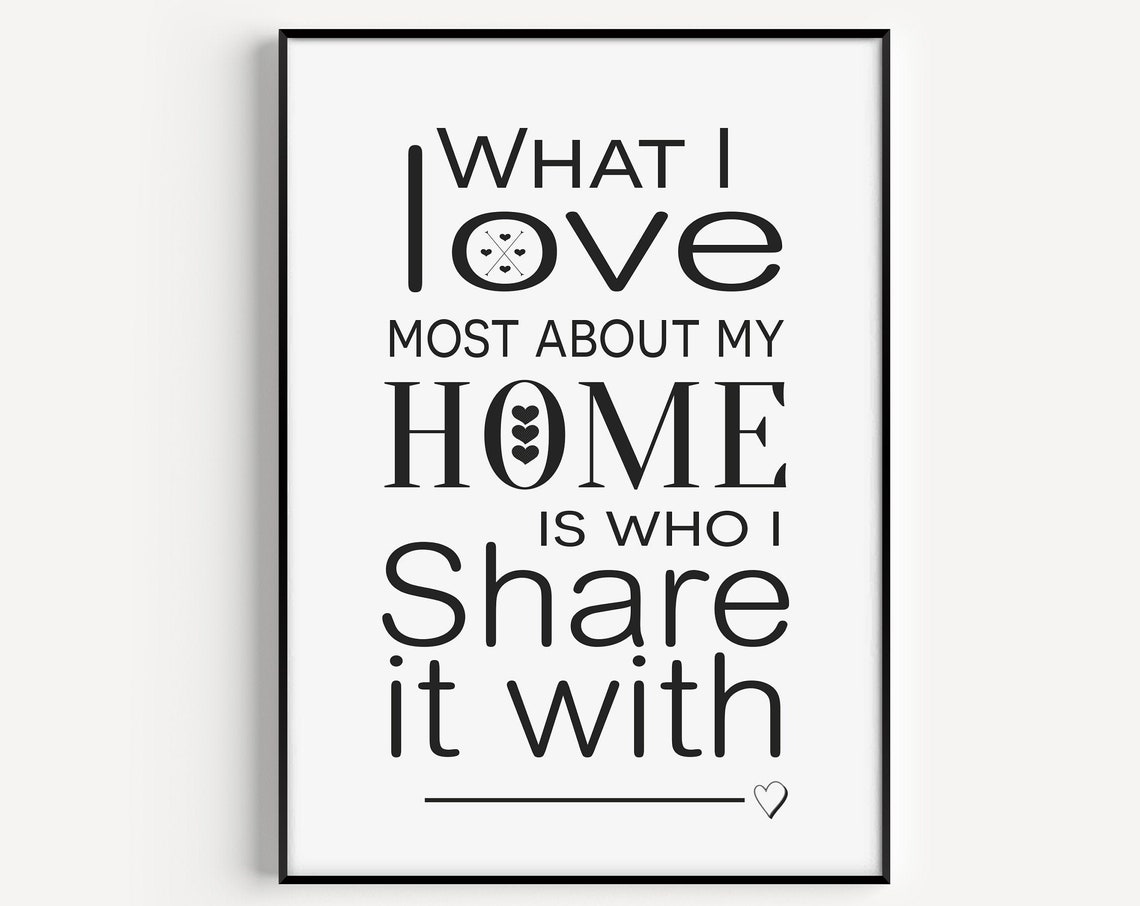 Love Quote Minimalist Wall Art Print