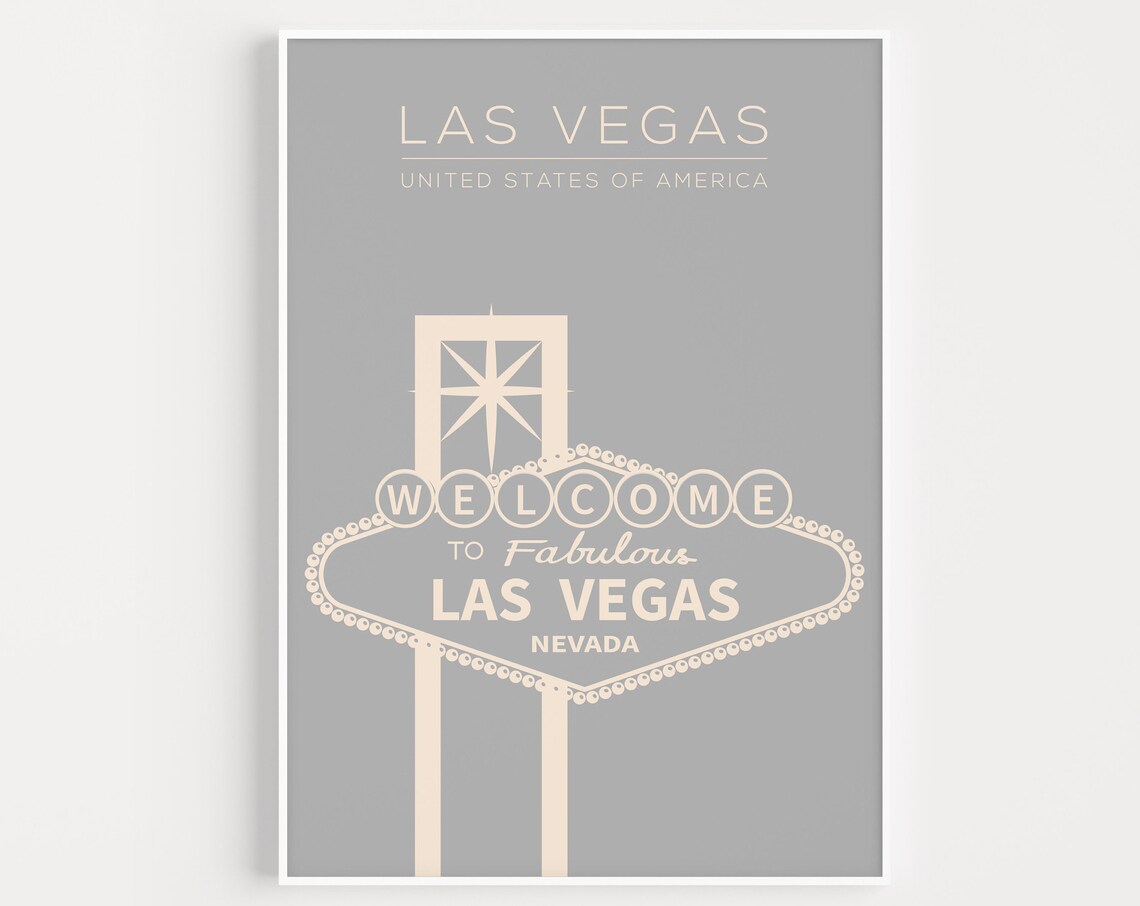 Las Vegas Travel Poster, Modern City Art Print
