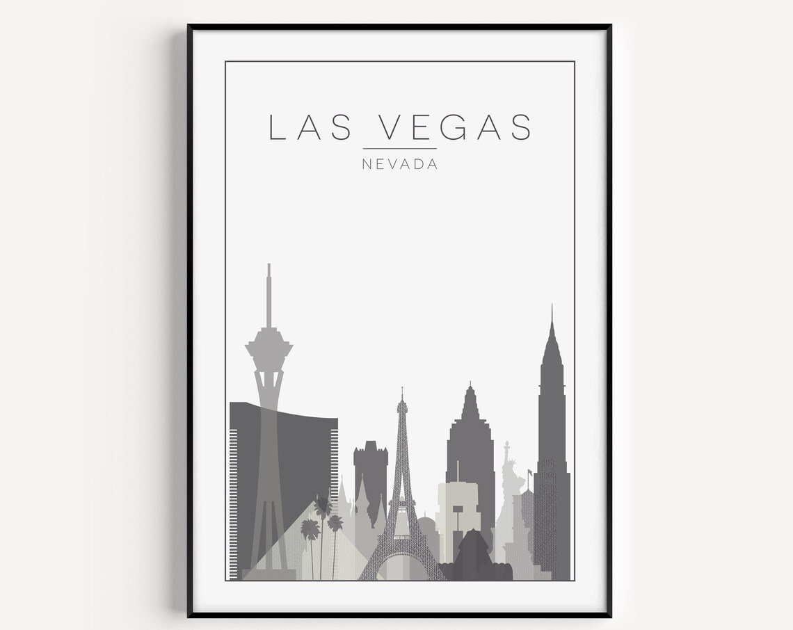 Las Vegas Travel Poster, USA Travel Wall Art Print