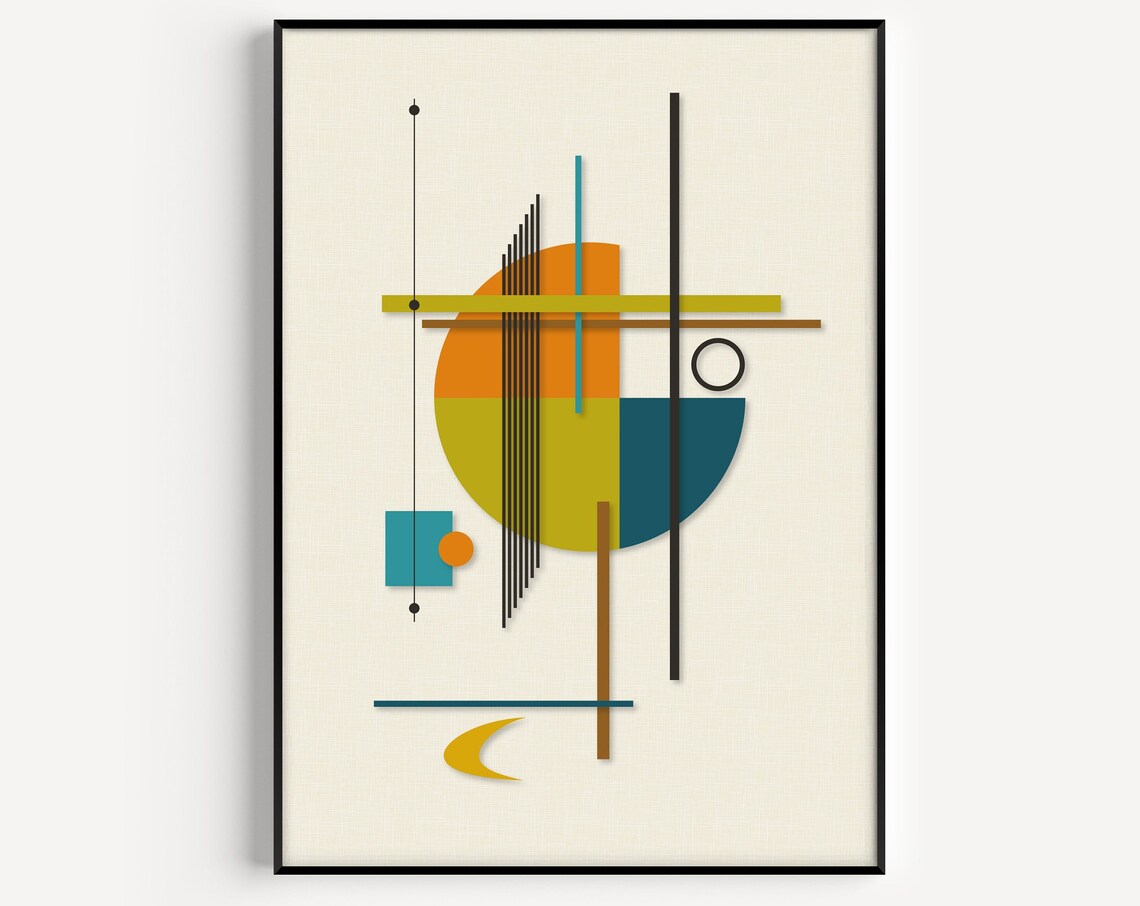 Mid Century Abstract - Retro Wall Art