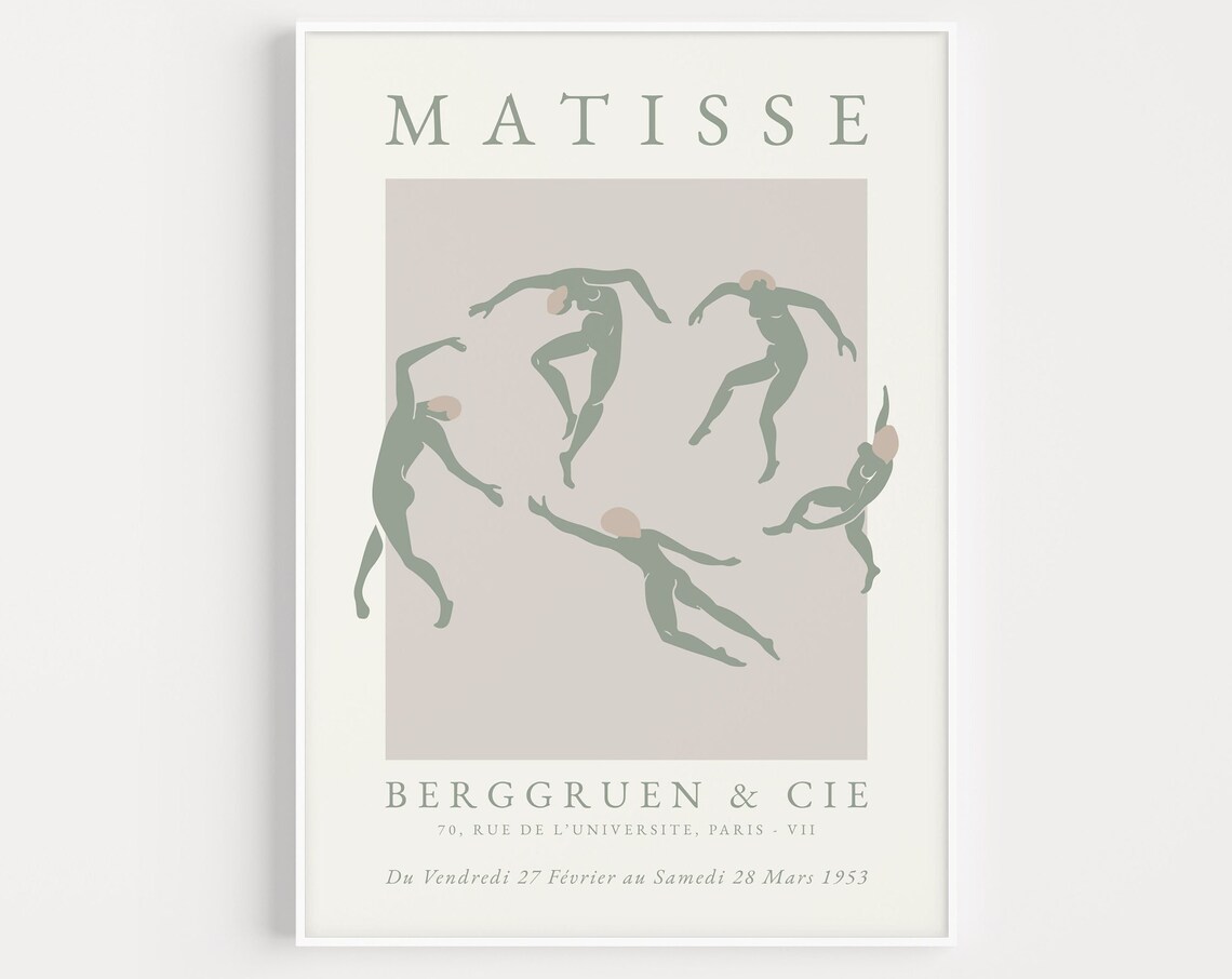 Matisse Boho Wall Art Print, Dancing Print