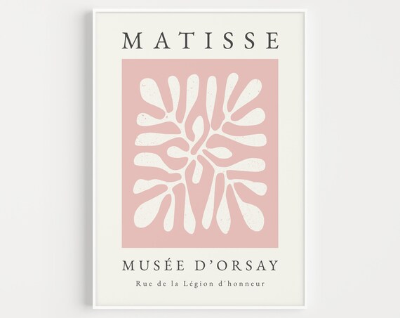 Matisse Pink Coral Cut-Out Musée d'Orsay Exhibition Art Poster