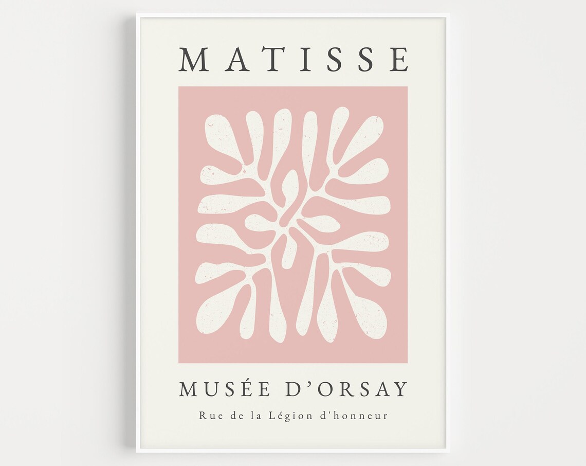 Matisse Pink Coral Cut-Out Musée d'Orsay Exhibition Art Poster