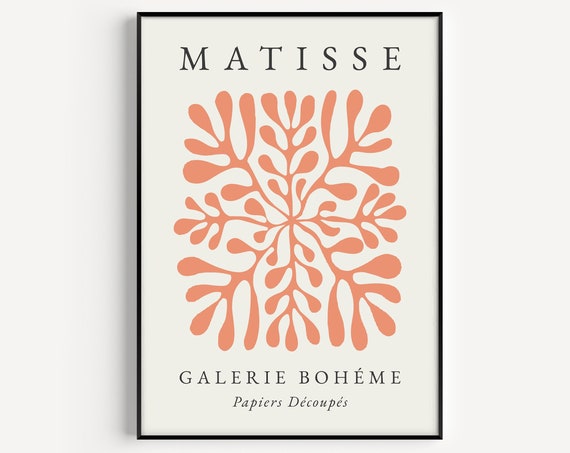 Orange Henri Matisse Boho Fruit Wall Art Print